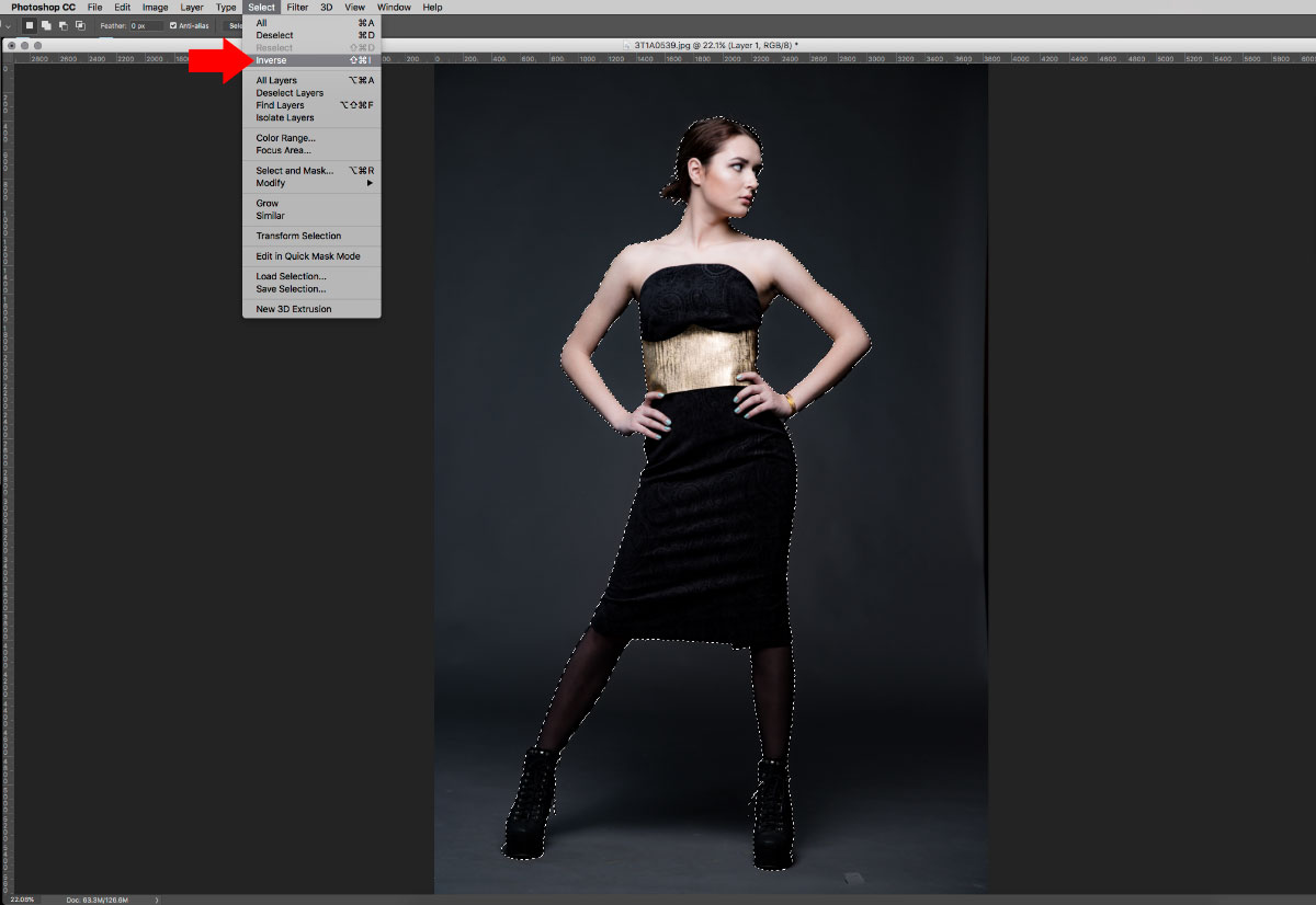 7-Inverse-Selection How to turn studio shots into on location shots in just a few simple steps Activities Lightroom Presets Lightroom Tips Photoshop Tips  