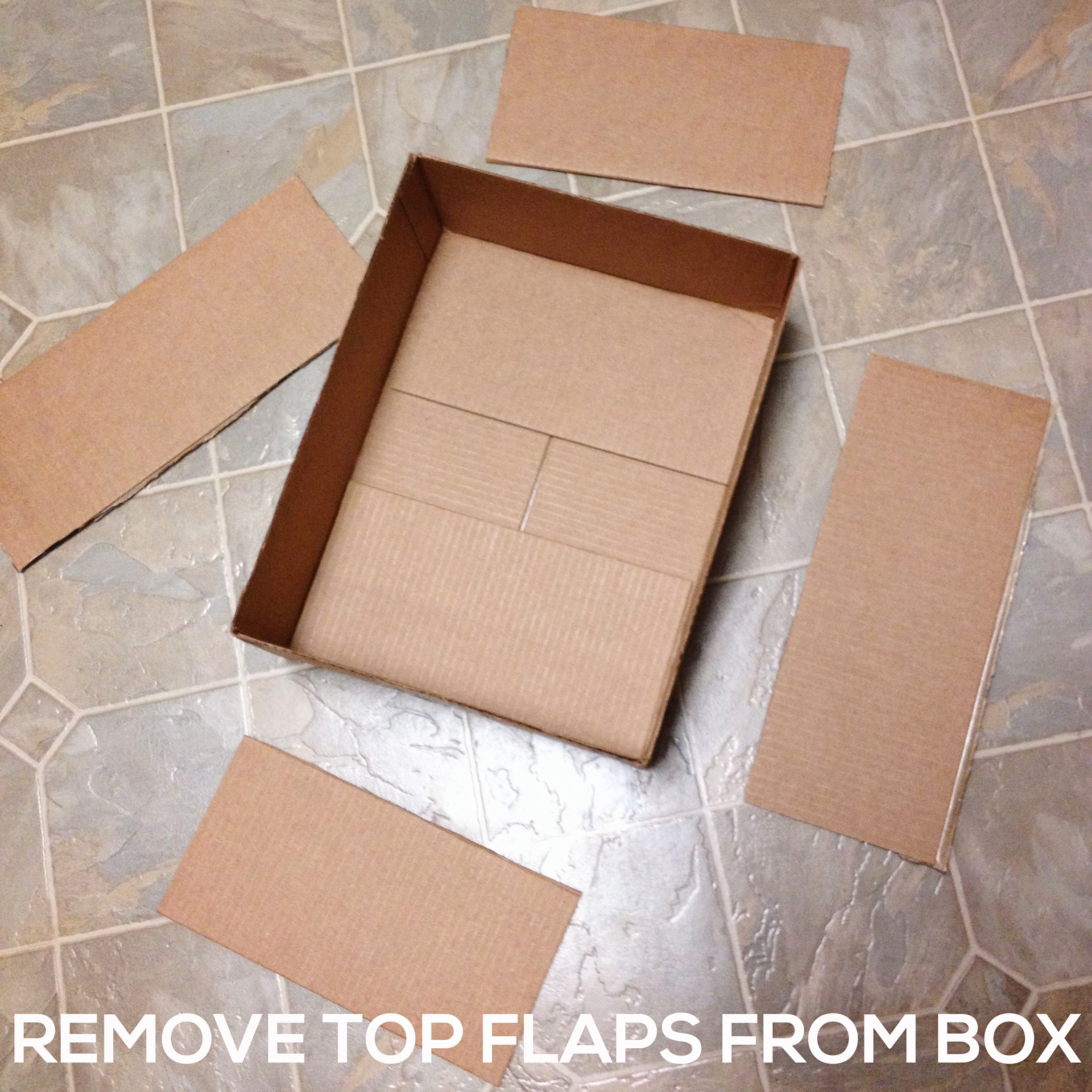REMOVE-TOP-FLAPS Make a DIY Box Airplane Prop for Newborn Photography Guest Bloggers Photography Tips  