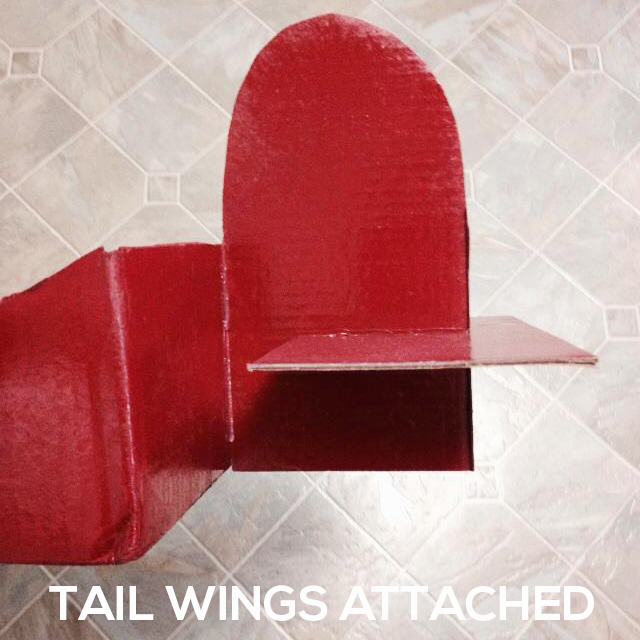 tail-wings-attached Make a DIY Box Airplane Prop for Newborn Photography Guest Bloggers Photography Tips  
