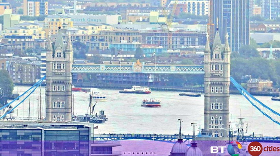 320 جيجابيكسل بانوراما صورة برج جسر لندن BT تخلق صورة بانورامية 320 جيجابيكسل للندن باستخدام Canon 7D Exposure