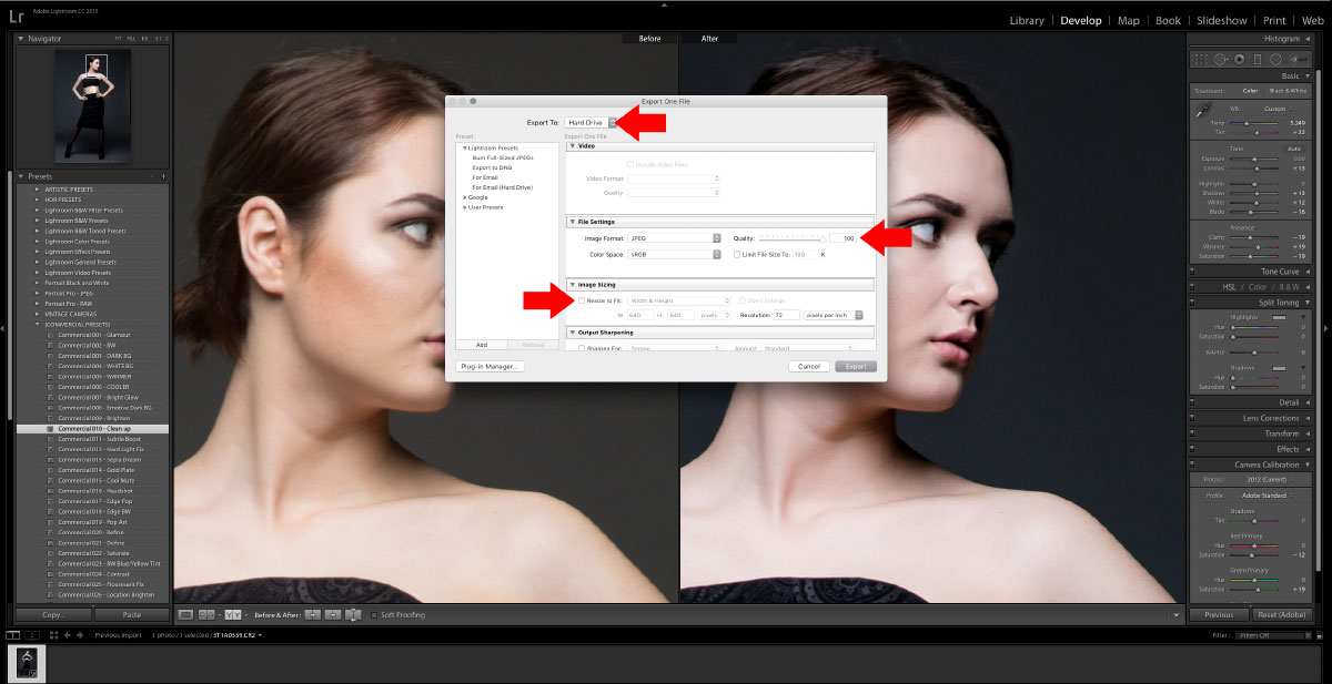 4-Export Mar a thionndaidheas tu dealbhan stiùidio gu seallaidhean làraich ann an dìreach beagan cheumannan sìmplidh Gnìomhan Lightroom Presets Tips Lightroom Tips Photoshop Tips