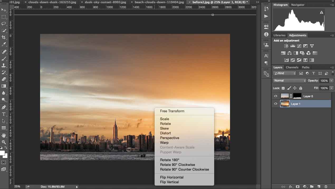 6-replace-sky-method-two How to Make a Dramatic Beautiful Sky on a Photo in Photoshop Photoshop Tips  