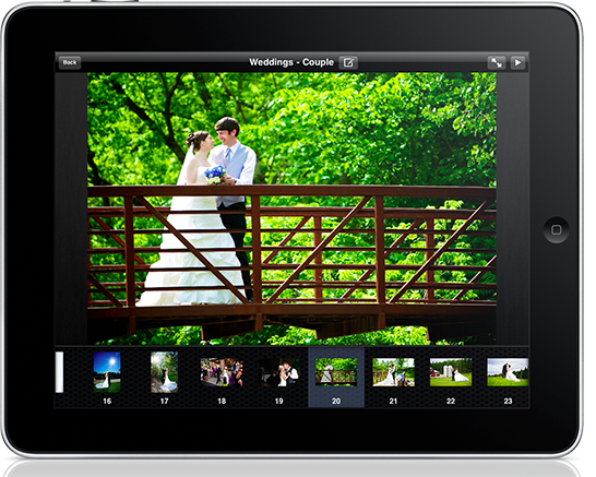 फ़ोटोग्राफ़रों के लिए iPad का स्क्रीनशॉट