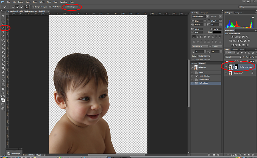 選擇和優化邊緣的簡便方法，可以在Photoshop中為空白牆添加Pizzazz免費編輯工具免費Photoshop Actions訪客博客