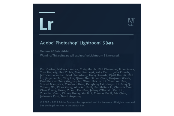 Khuphela iAdobe Lightroom 5 beta