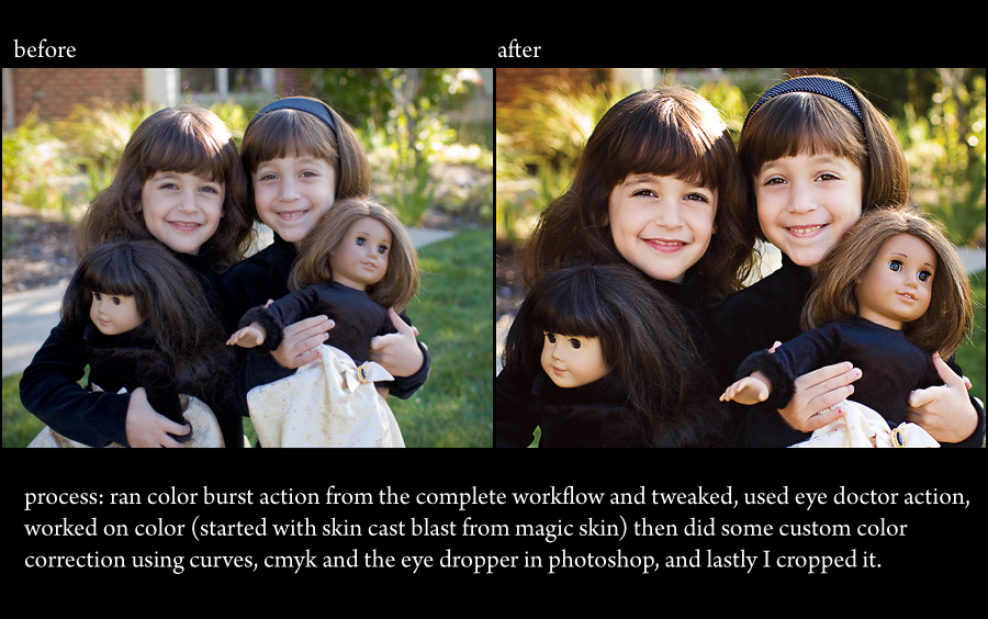 amerikkalaisen tytön esimerkki "Amerikkalaiset tytöt" sekä ennen ja jälkeen muokkausohjeet Suunnitelmien valokuvien jakaminen ja inspiraatio Photoshop-vinkit