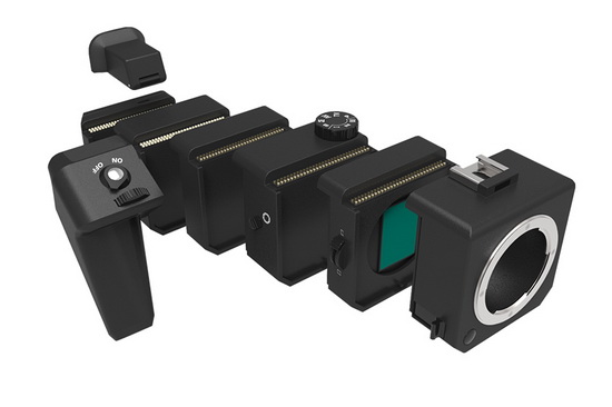 aspekt-exploded-view Aspekt modular SLR camera sports a rotating full frame sensor News and Reviews  