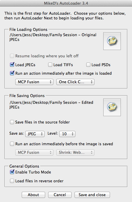 autoloader_set Speed Up Your Editing Process With Actions, AutoLoader and Shortcut Keys Guest Bloggers Photoshop Tips  