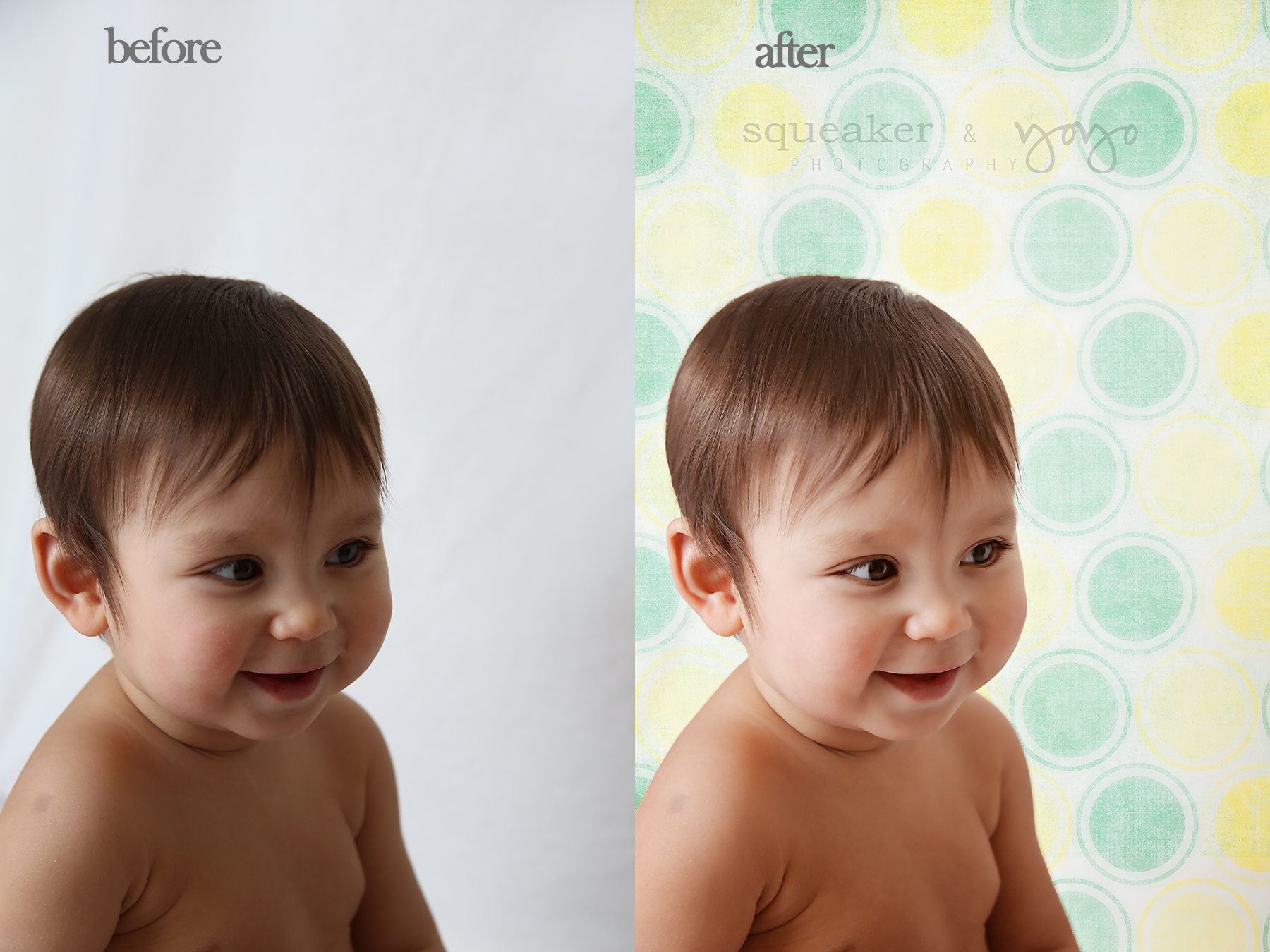 före och efter enkla sätt att lägga Pizzazz till tomma väggar i Photoshop Gratis redigeringsverktyg Gratis Photoshop-åtgärder Gästbloggare