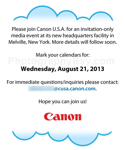 canon-august-21-event Canon cloud-based image sharing service to be announced on August 21 Rumors  