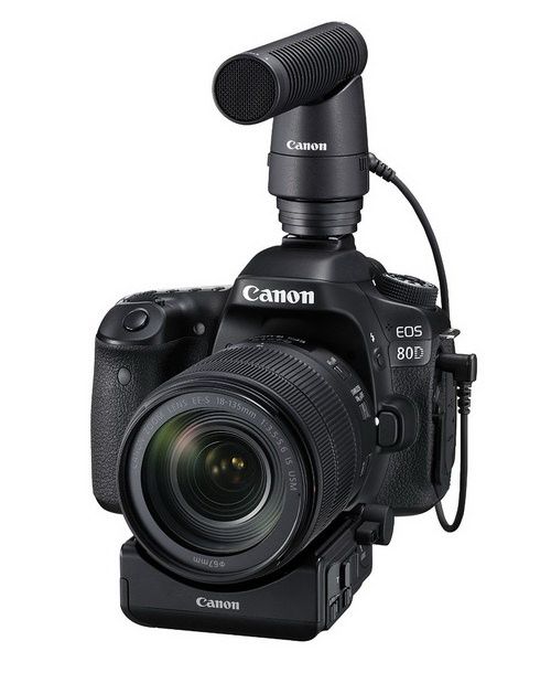 canon-dm-e1-retnings-stereomikrofon Canon EF-S 18-135mm f / 3.5-5.6 IS USM-objektiv annonceret Nyheder og anmeldelser