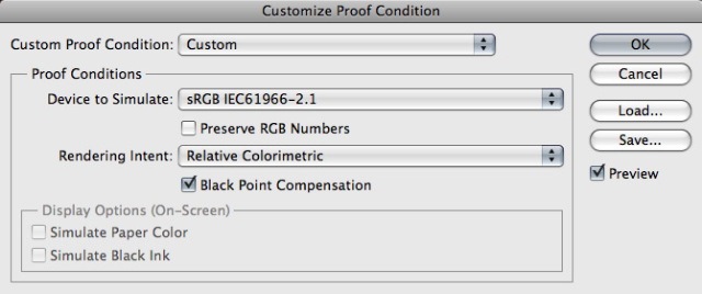 customizeproofcondition-thumb Soft Proofing for at opnå tæt matchede farver online og i Photoshop Gæstebloggere Photoshop Tips