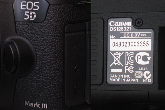 Die Seriennummer der verwendeten Canon 5D Mark III wurde auf der Website des gestohlenen Kamera-Finders angezeigt