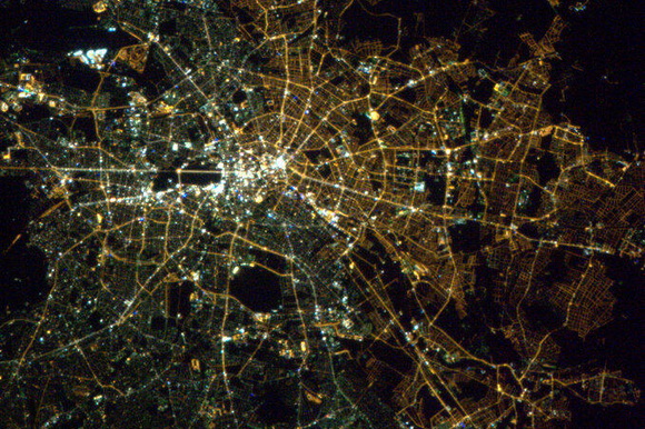 East / West Germany division space photo