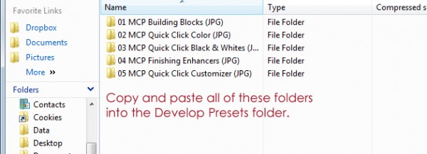 folders-to-copy-copy-600x217 Lightroom Presets- ի տեղադրման ԼԱՎԱԳՈՒՅՆ Ձևը Lightroom Presets Lightroom- ի խորհուրդներ