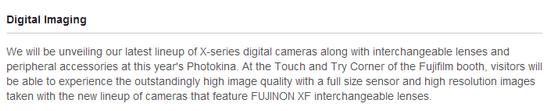 фујифилм-сензор пуне величине Фујифилм камере високе резолуције долазе на Пхотокина 2014 Вести и прегледи