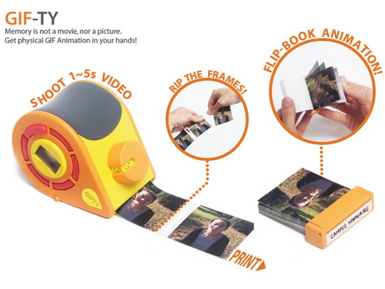 gif-ty-polaroid-camera GIF-TY is a Polaroid camera which prints flipbook animations Photo Sharing & Inspiration  