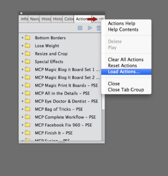 install-actions Elements 11 Uskutočňuje inštaláciu a používanie akcií Photoshopu Ľahšie akcie MCP Projekty Photoshop Actions