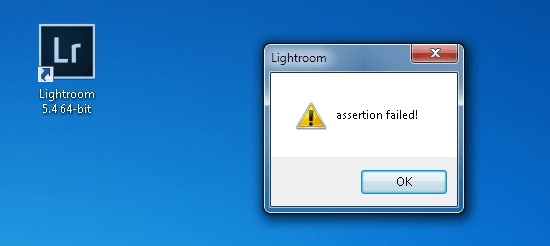 lightroom-5.4-assertion- ລົ້ມເຫລວ