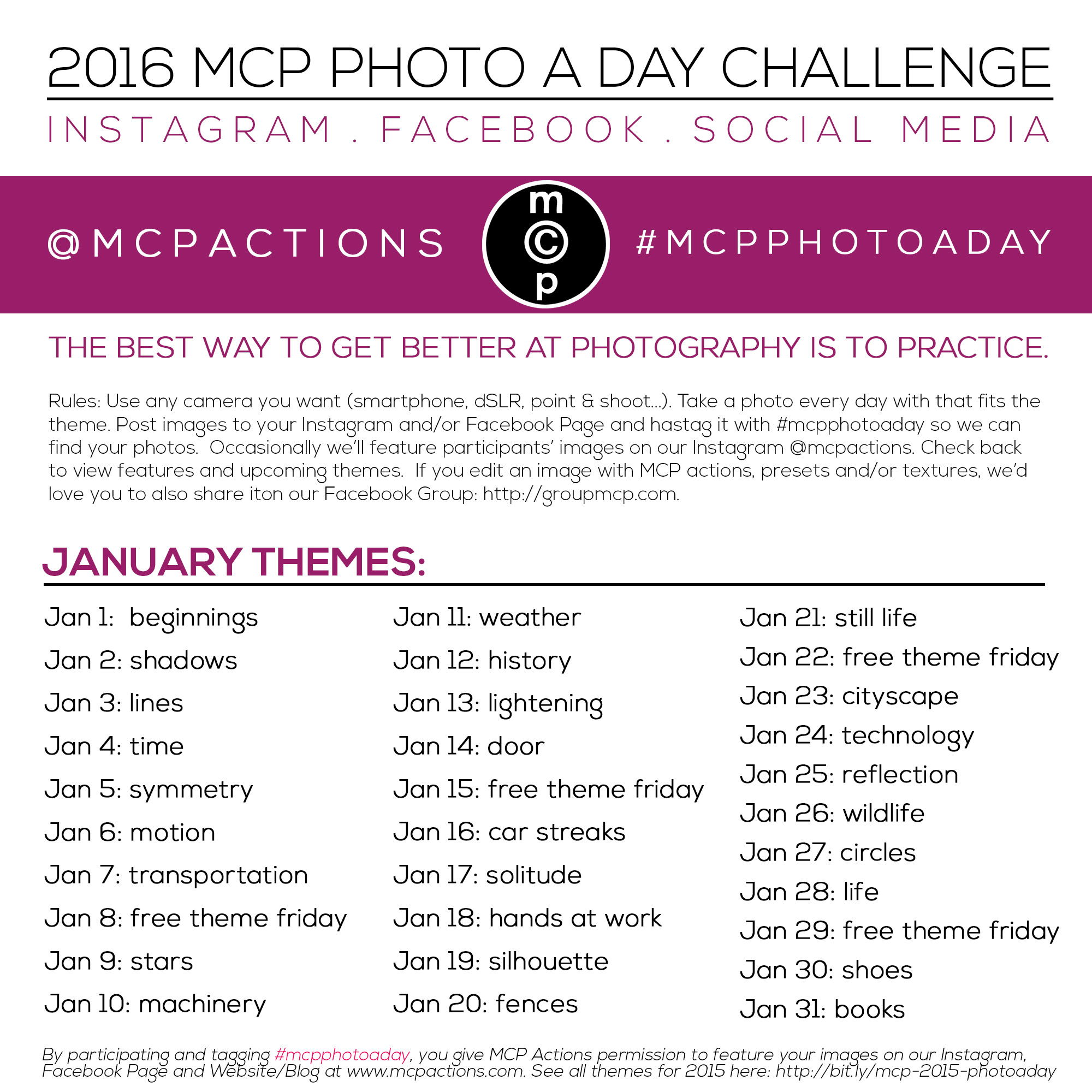 mcpphotoaday-january-2016-filled-out MCP Photo A Day Challenge for 2016 Activities Assignments MCP Actions Projects  