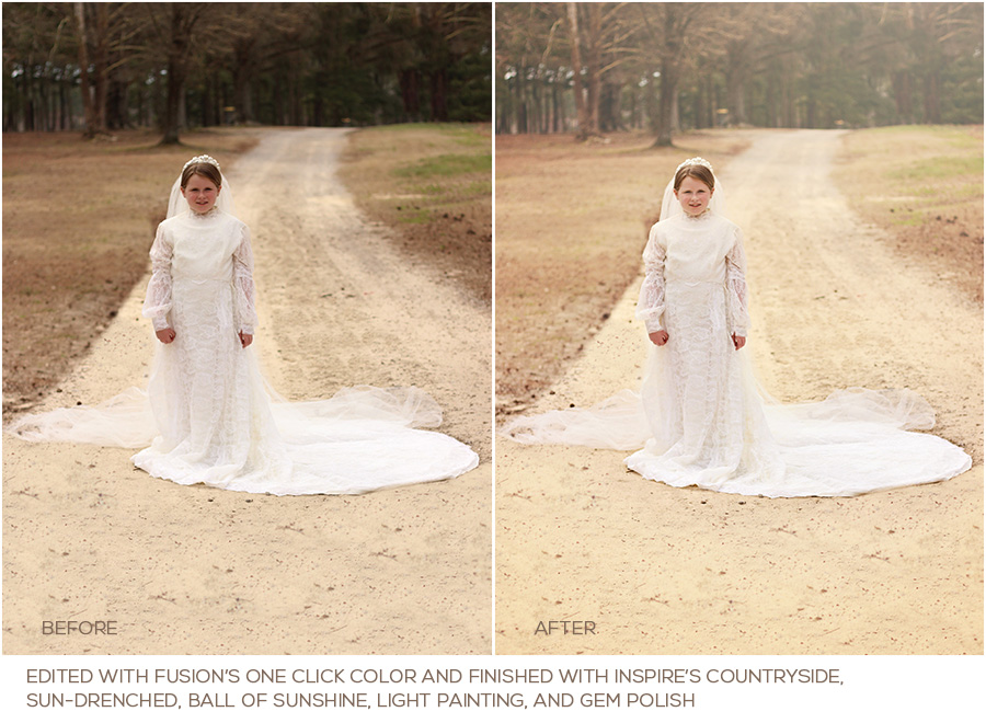 nicole-image-before-and-after The Edit of a 10 Year Old in a Wedding Dress Photoshop Actions  