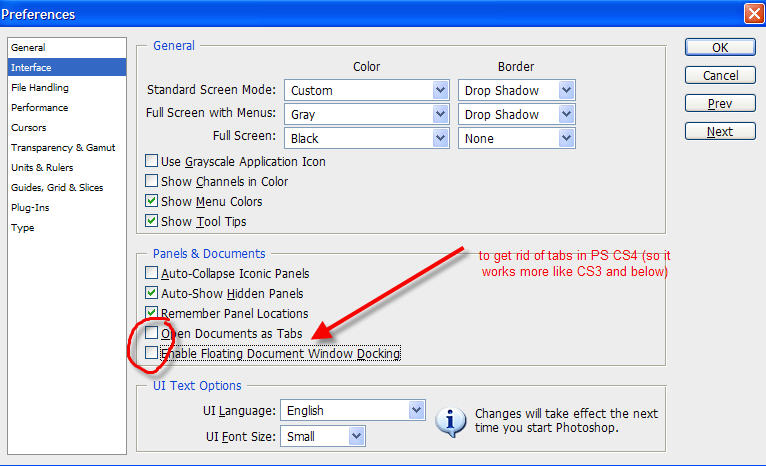 no-tabs-cs4 Tabbed Window in CS4 - Is it driving you crazy? How to fix this! Photoshop Tips  