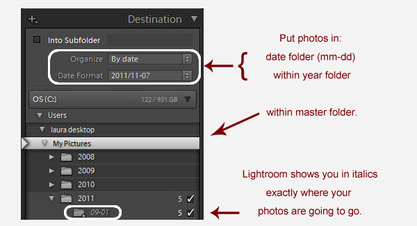 organize_by_date1 Avoiding a Lightroom Folder Mess -- Lightroom Import Basics Guest Bloggers Lightroom Tips  