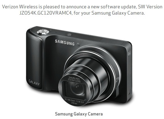 samsung-galaxy-camera-firmware-update Mae Verizon yn rhyddhau diweddariad firmware Samsung Galaxy Camera i'w lawrlwytho Newyddion ac Adolygiadau