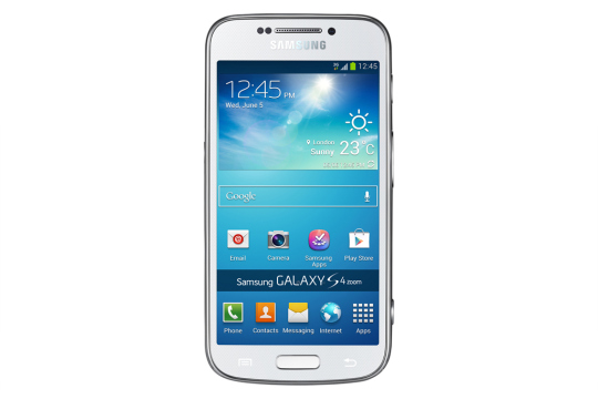 Samsung-Galaxie-S4-Zoom-Hausscreen Samsung Galaxy S4 Zoom mat 10x opteschen Zoomlens ugekënnegt News a Bewäertungen