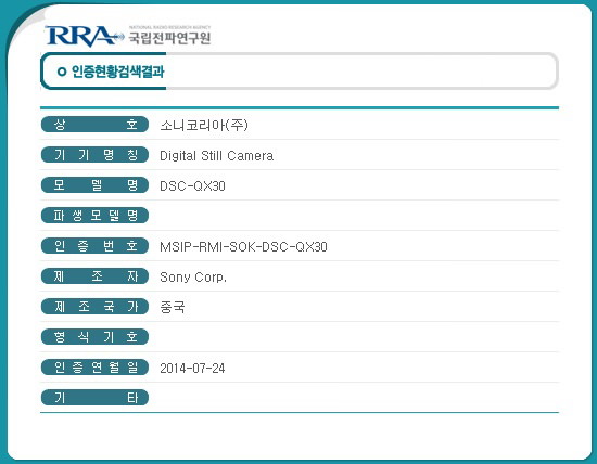 sony-dsc-qx30-registered Sony QX30 lens-style camera registered in South Korea Rumors  