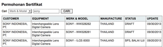 sony-ilce-5000-rumor Sony ILCE-5000 et deux autres noms de caméras divulgués sur le Web Rumeurs