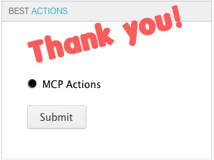 hvala Imamo najboljše stranke MCP Action Projects
