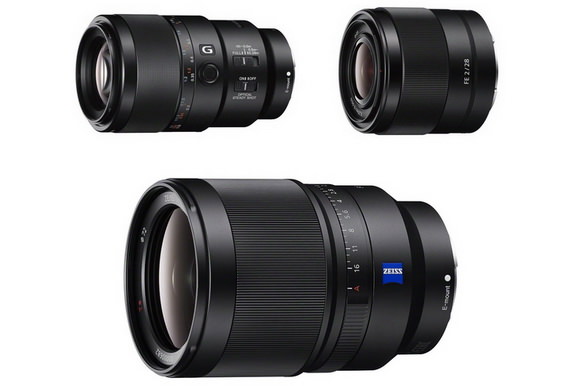 Three new Sony prime lenses