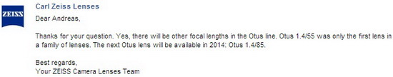 zeiss-85mm-f1.4-otus Zeiss Otus 85mm f/1.4 lens to be released in 2014 News and Reviews zeiss-85mm-f1.4-otus Zeiss Otus 85mm f/1.4 lens to be released in 2014 News and Reviews
